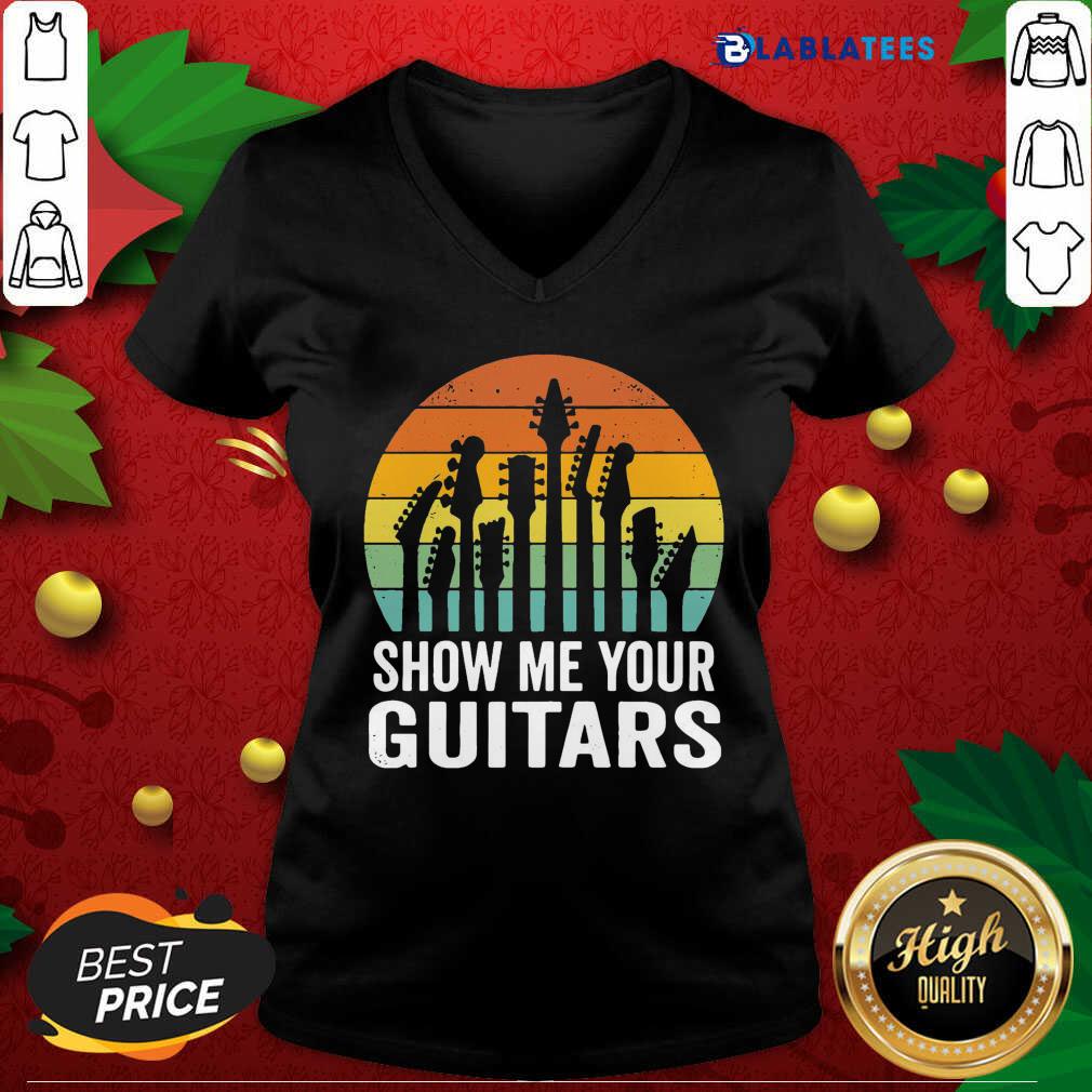 Great Show Me Your Guitars Vintage Retro Shirt