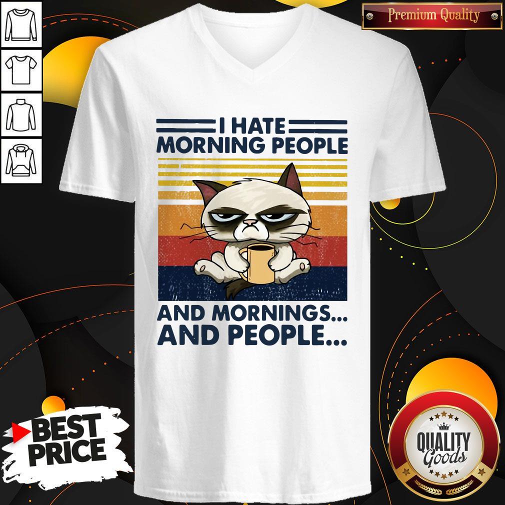 Grumpy I Hate Morning People And Mornings And People Vintage Shirt