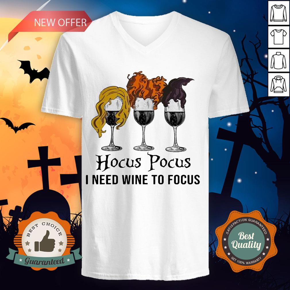 Halloween Hocus Pocus I Need Wine To Focus Shirt
