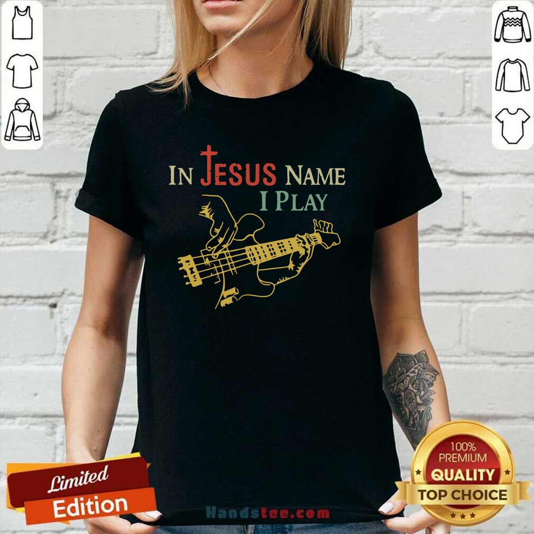 Happy 1 In Jesus Name I Play Guitar Shirt