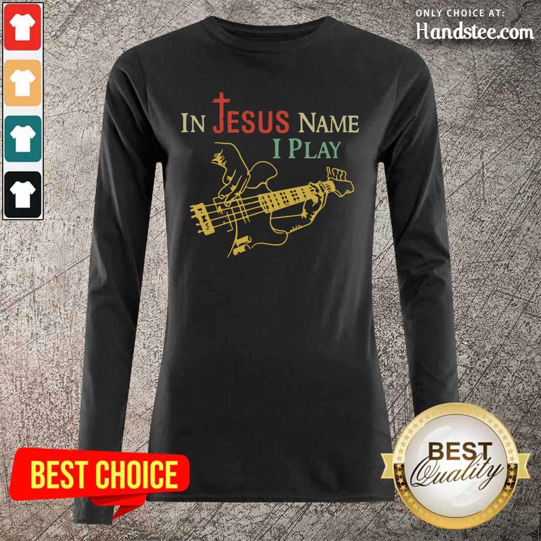 Happy 1 In Jesus Name I Play Guitar Shirt