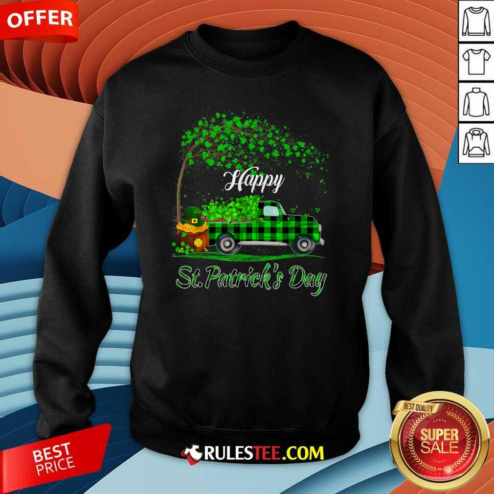 Happy Happy Patricks Day Truck Shamrock Shirt