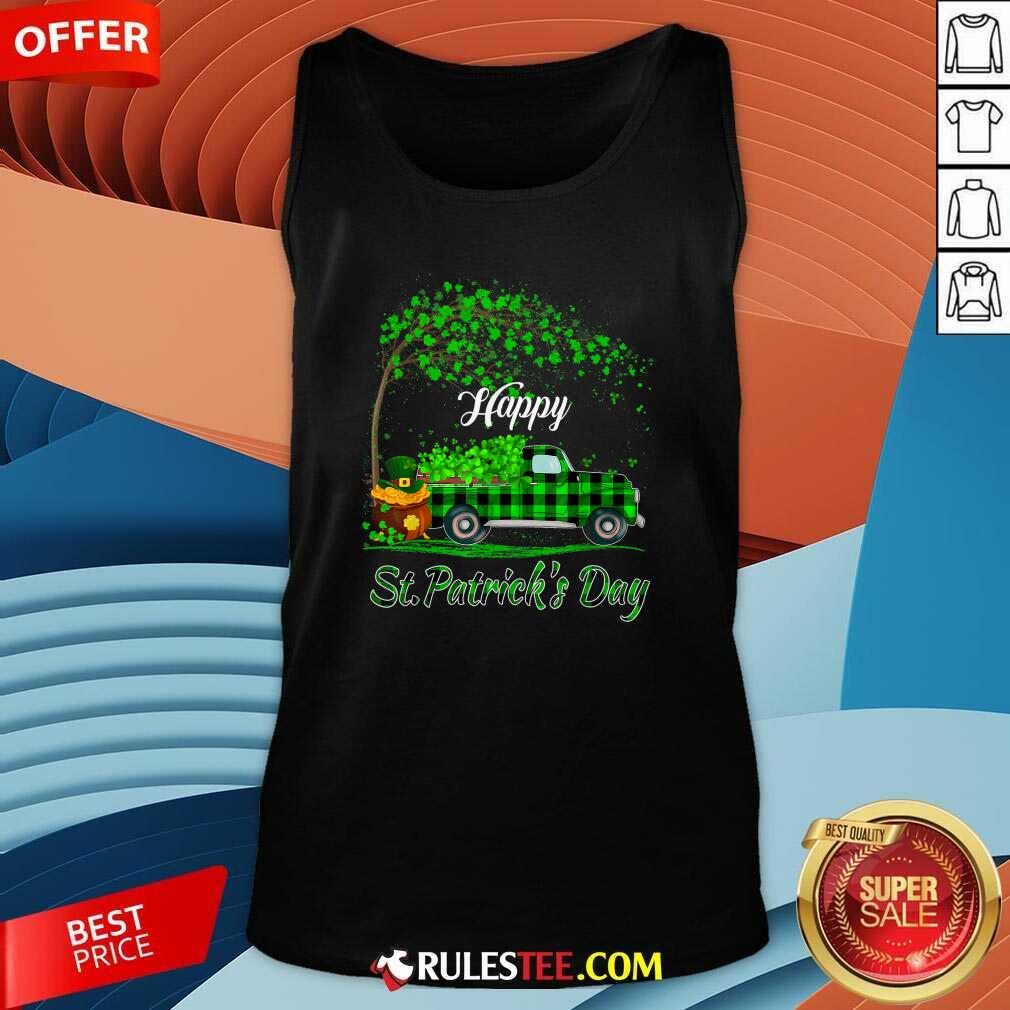 Happy Happy Patricks Day Truck Shamrock Shirt
