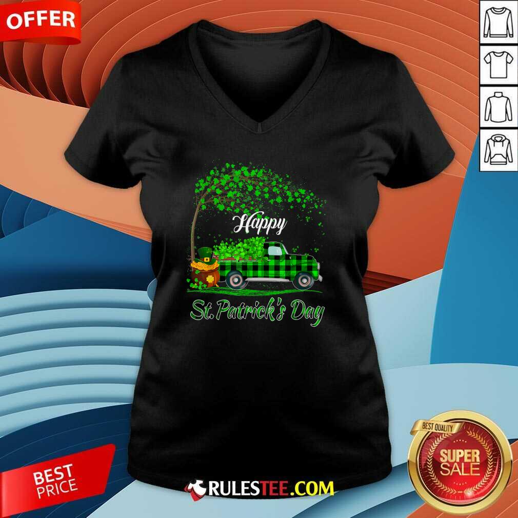 Happy Happy Patricks Day Truck Shamrock Shirt