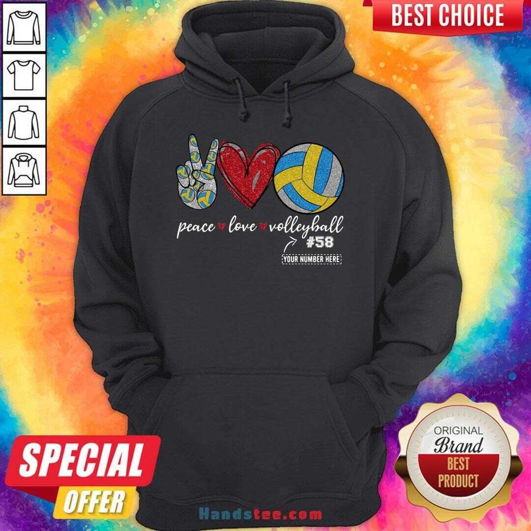 Happy Peace Love Volleyball 58 Shirt