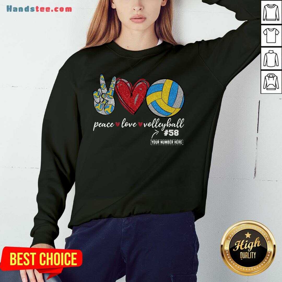 Happy Peace Love Volleyball 58 Shirt