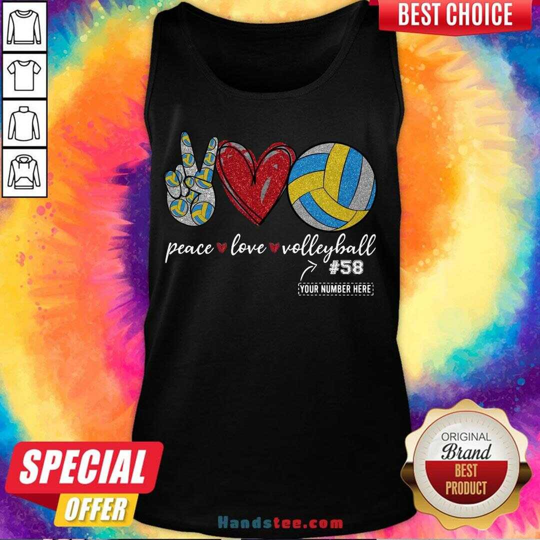 Happy Peace Love Volleyball 58 Shirt