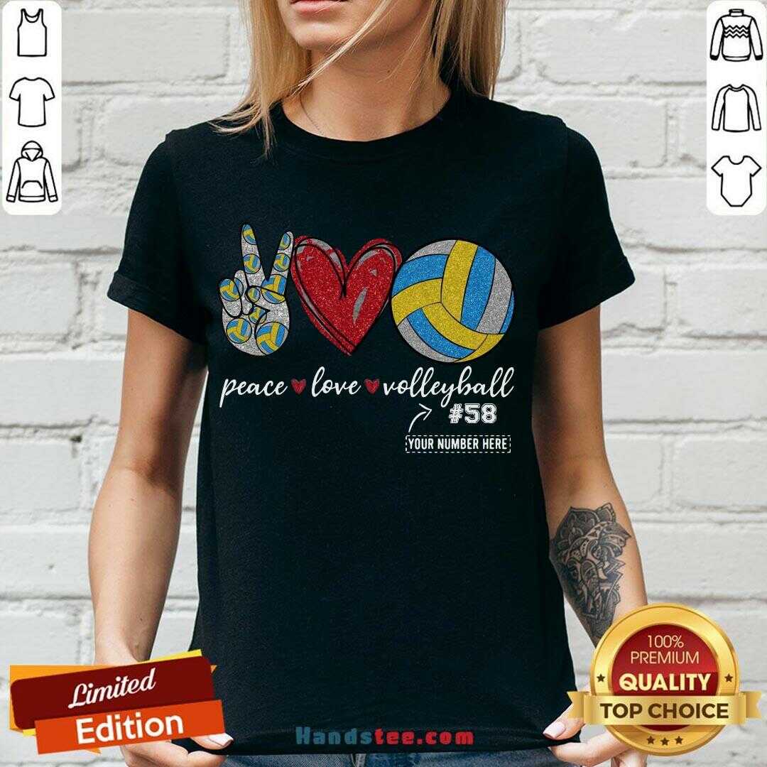 Happy Peace Love Volleyball 58 Shirt