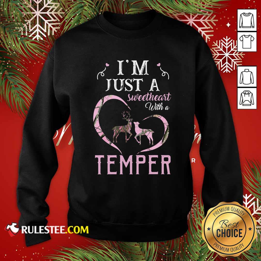 Happy Reindeer Im Just A Sweetheart With A Temper Wallpaper Shirt