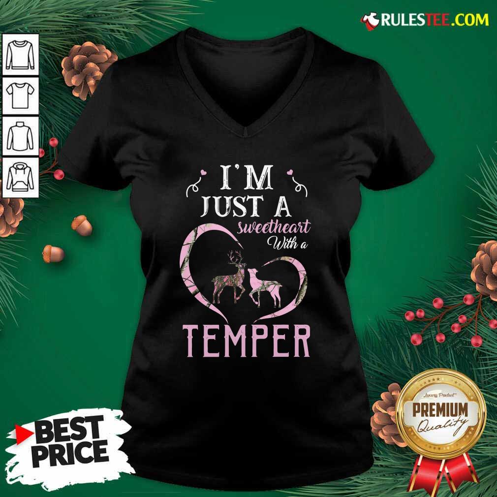Happy Reindeer Im Just A Sweetheart With A Temper Wallpaper Shirt