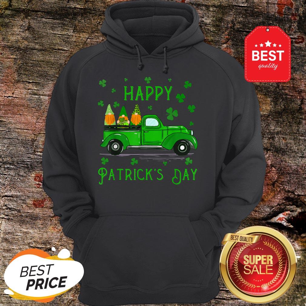 Happy Saint Patrick’s Day Cool Green Gnomes Truck Shamrock Shirt