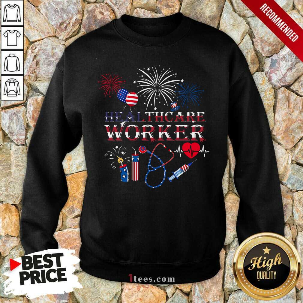 Healthcare Worker 4th Of July USA Flag Shirt