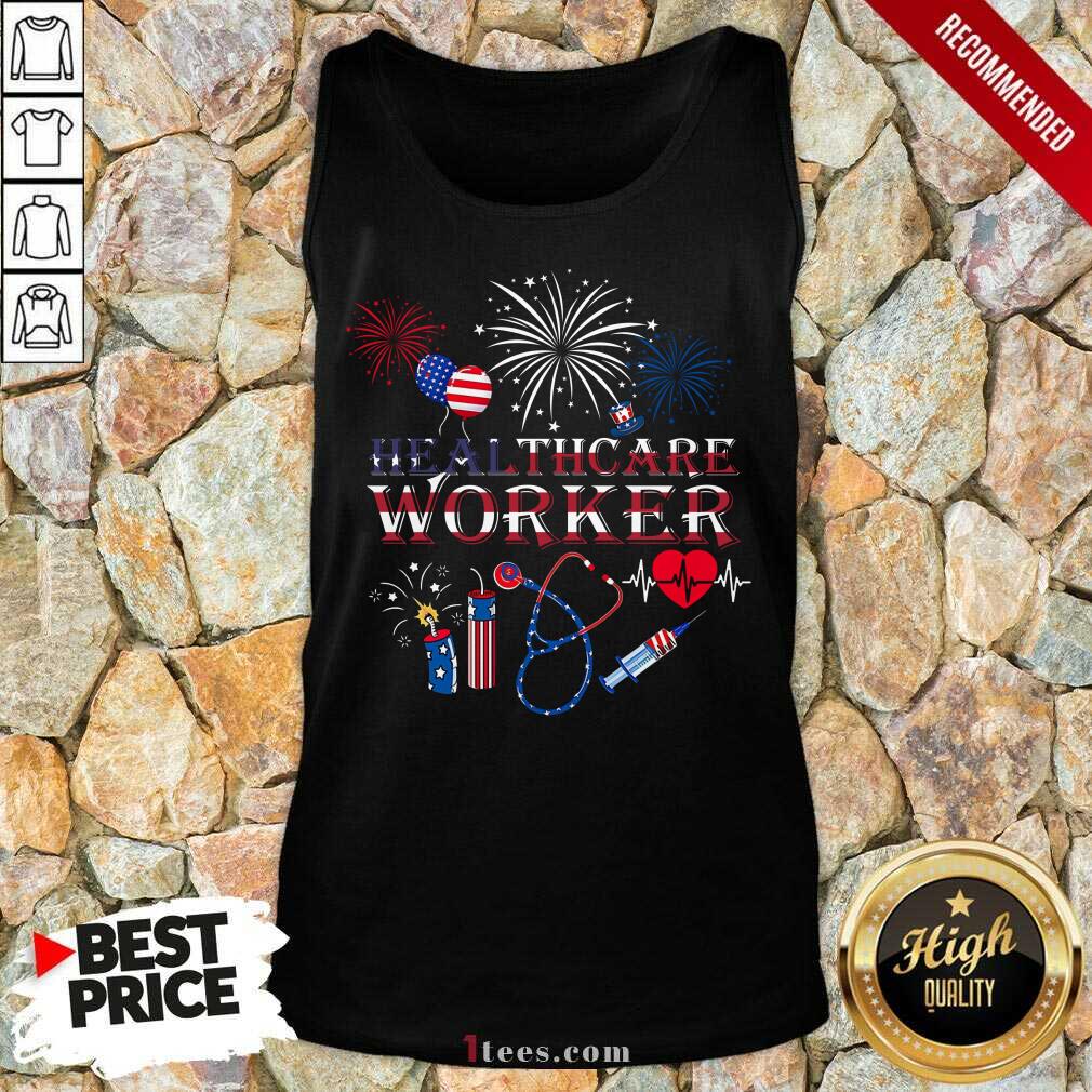 Healthcare Worker 4th Of July USA Flag Shirt