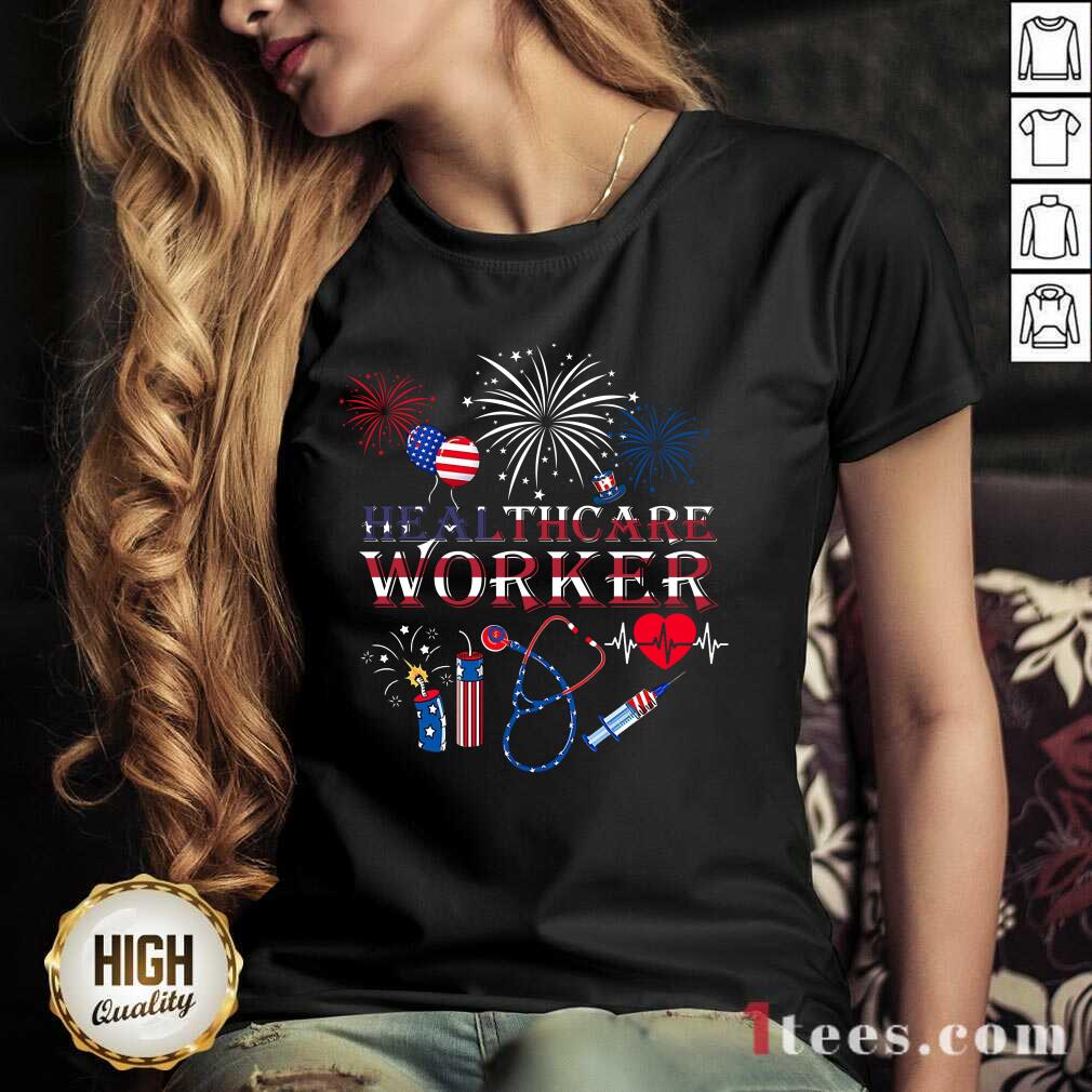 Healthcare Worker 4th Of July USA Flag Shirt