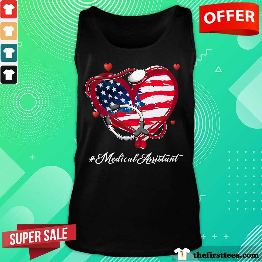 Heart American Flag Medical Assistant Shirt