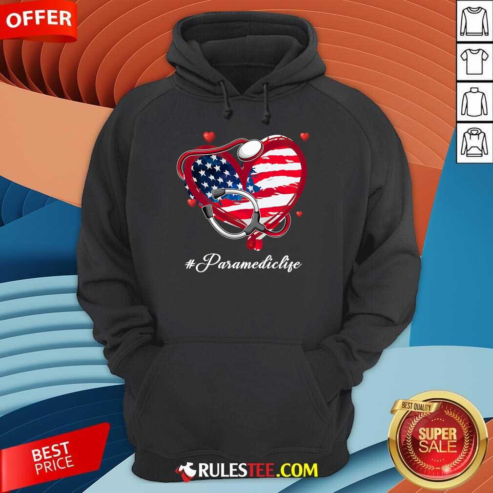 Heart American Flag Paramedic Shirt