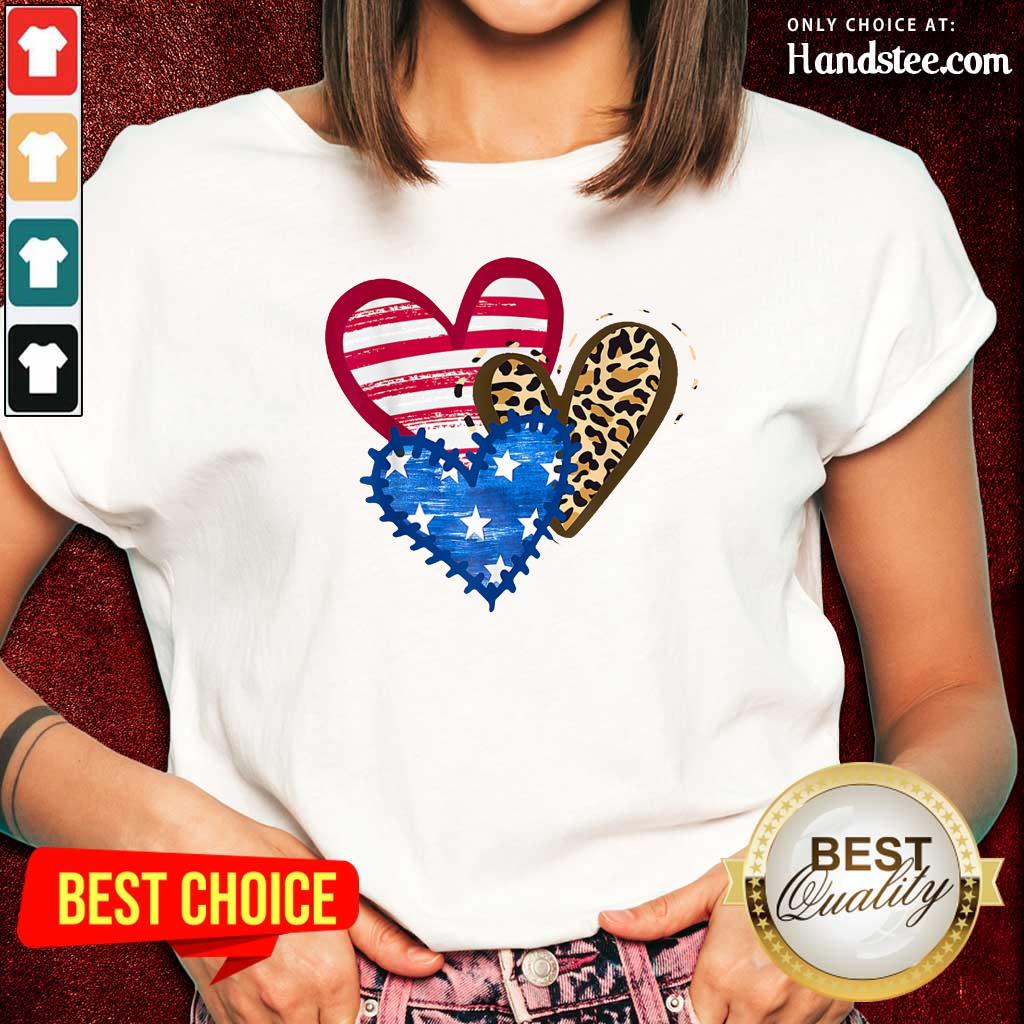 Heart Love USA Leopard Shirt