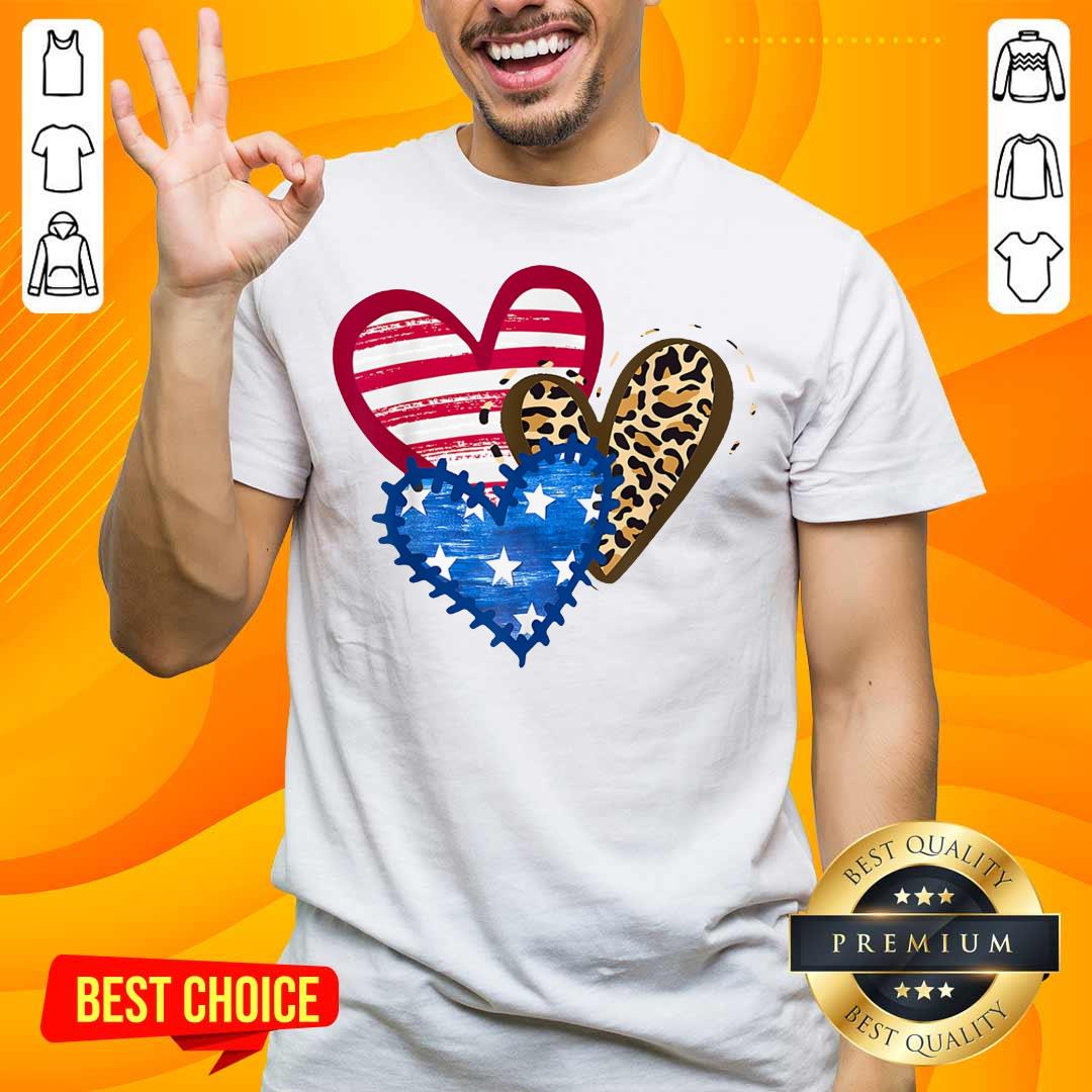 Heart Love USA Leopard Shirt