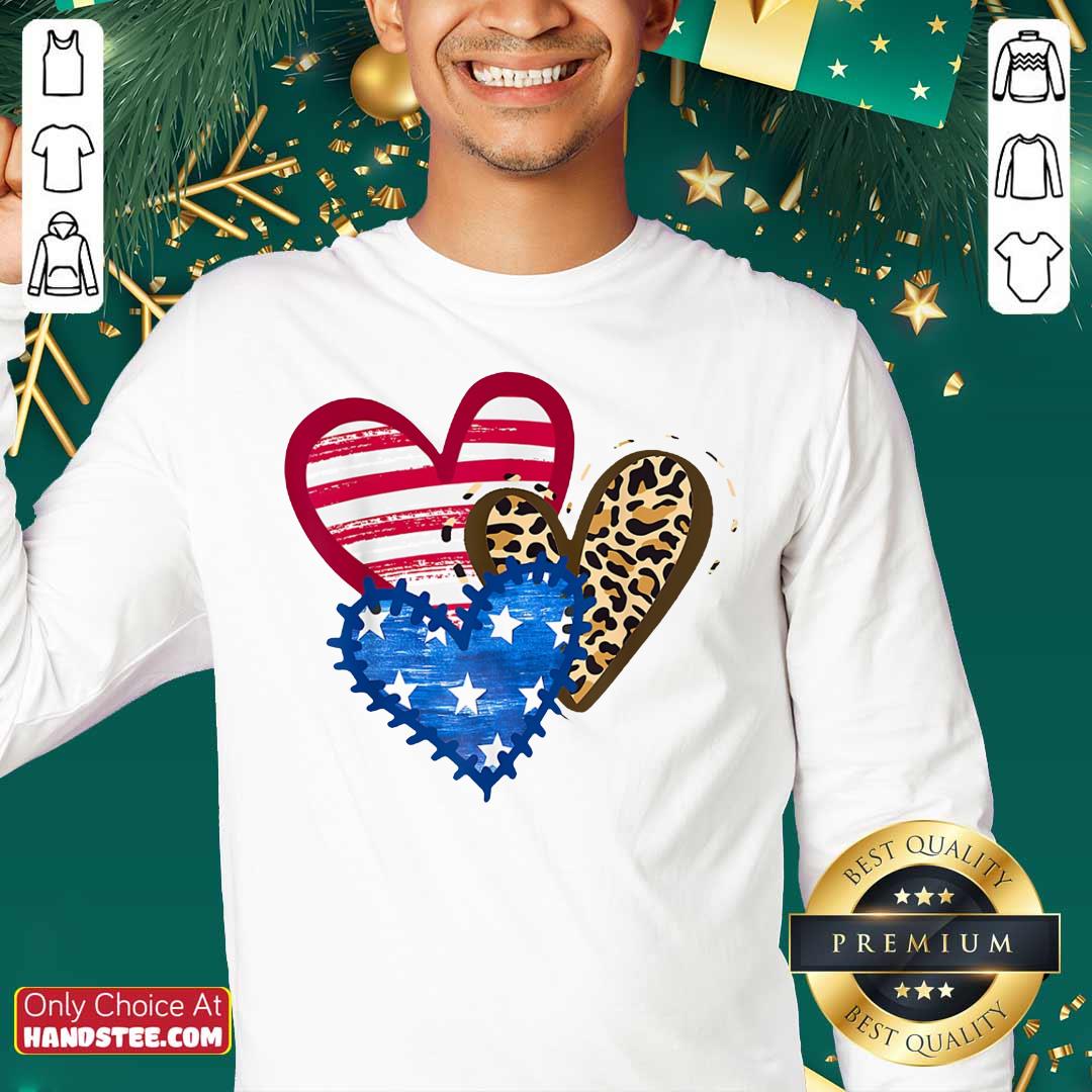 Heart Love USA Leopard Shirt