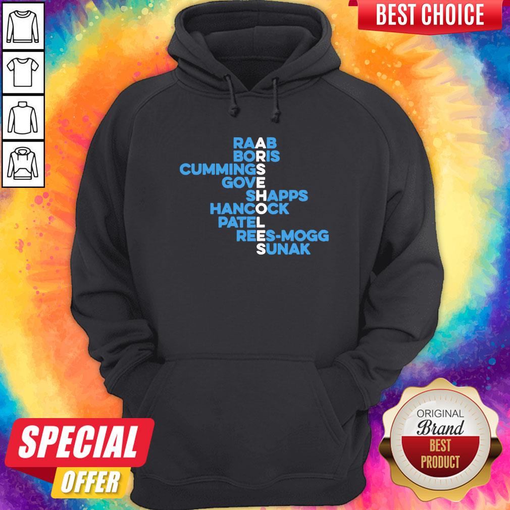 Raab Boris Cummings Gove Shapps Hancock Patel Reesmogg Sunak Shirt