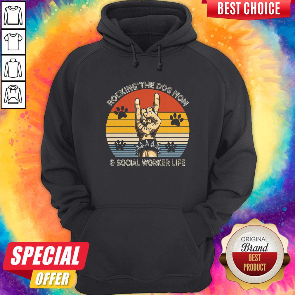 Rocking' The Dog Mom And Social Worker Life Vintage Retro Shirt