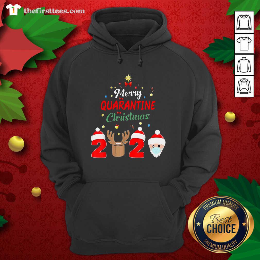 Grateful Merry Quarantine Christmas 2020 Reindeer Santa Shirt
