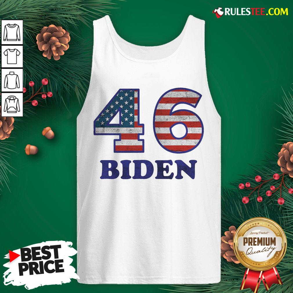 Hot 46 Joe Biden 2020 Us President Election Pro Biden Democrat Flag Shirt