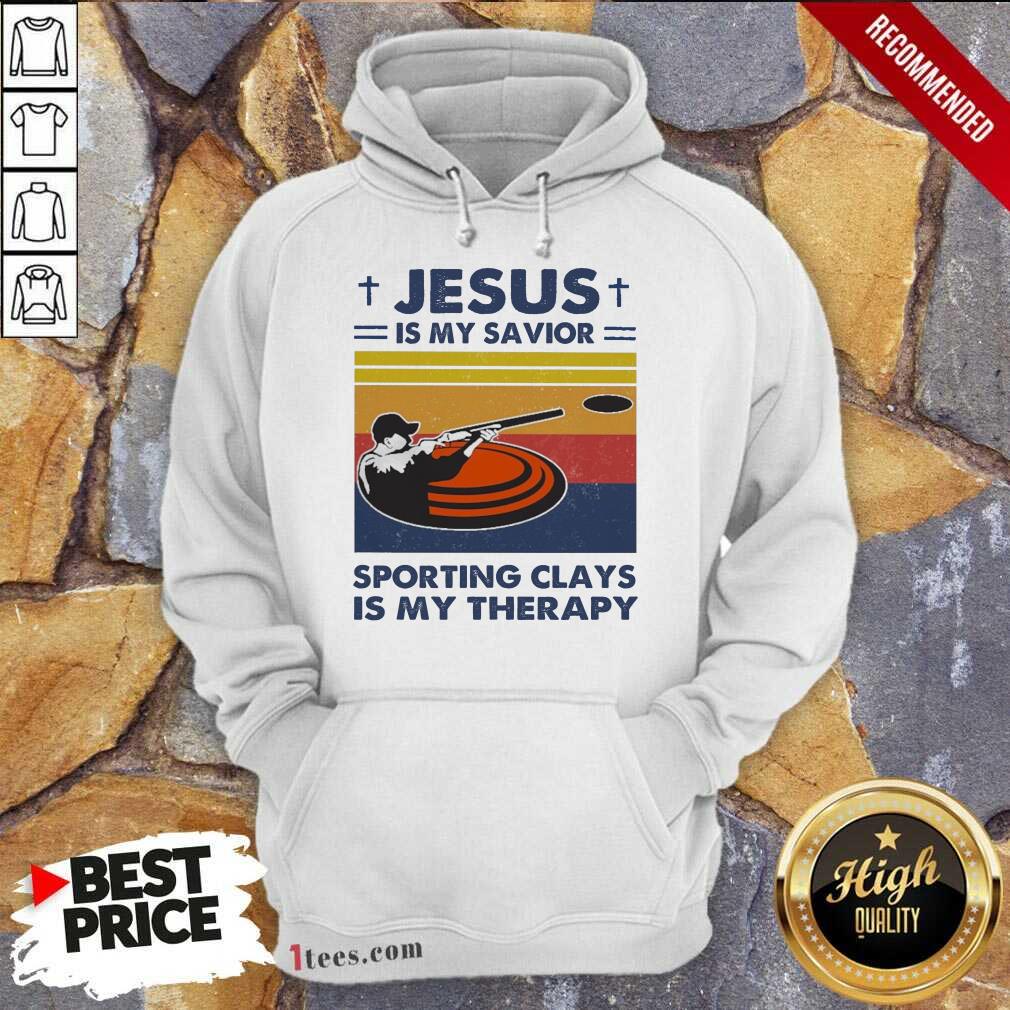 Hot Jesus Is My Savior Sporting Clays Is My Therapy Vintage Shirt