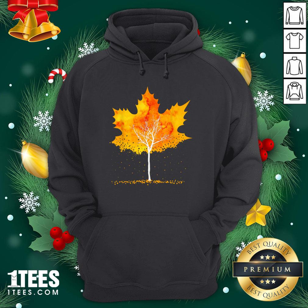 Hot Maple Leaf Autumn Tree Orange Fall Leaves Season Shirt