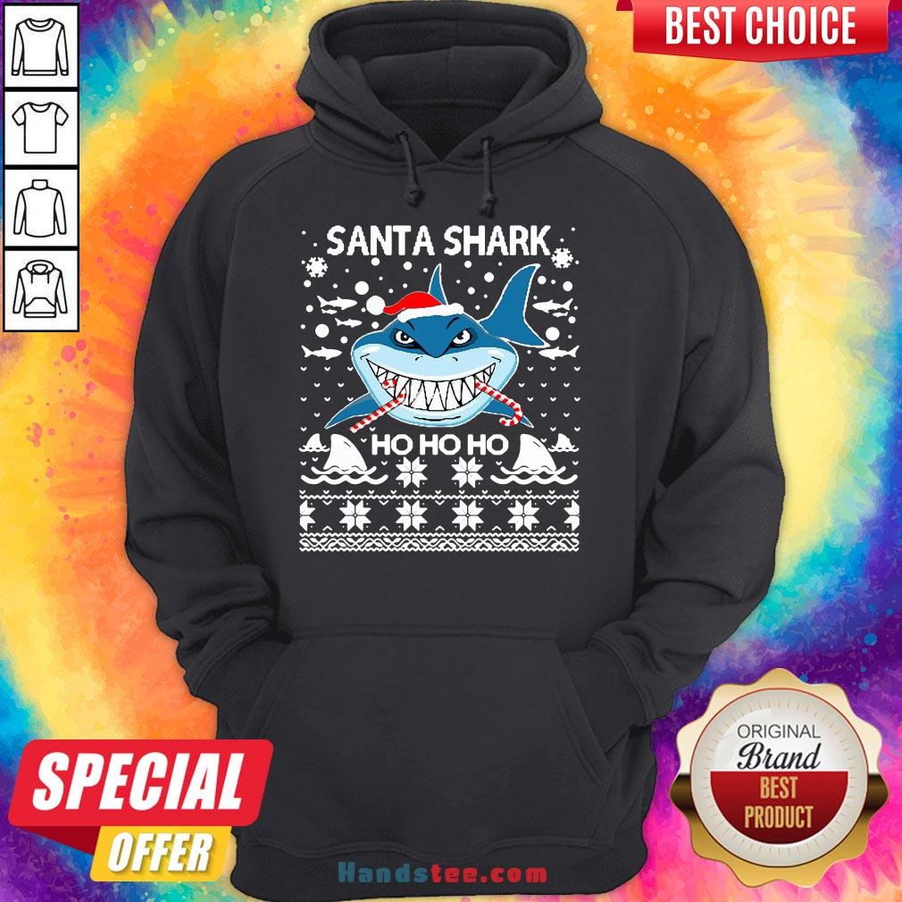 Hot Merry Christmas Santa Shark Ho Ho Ho Shirt
