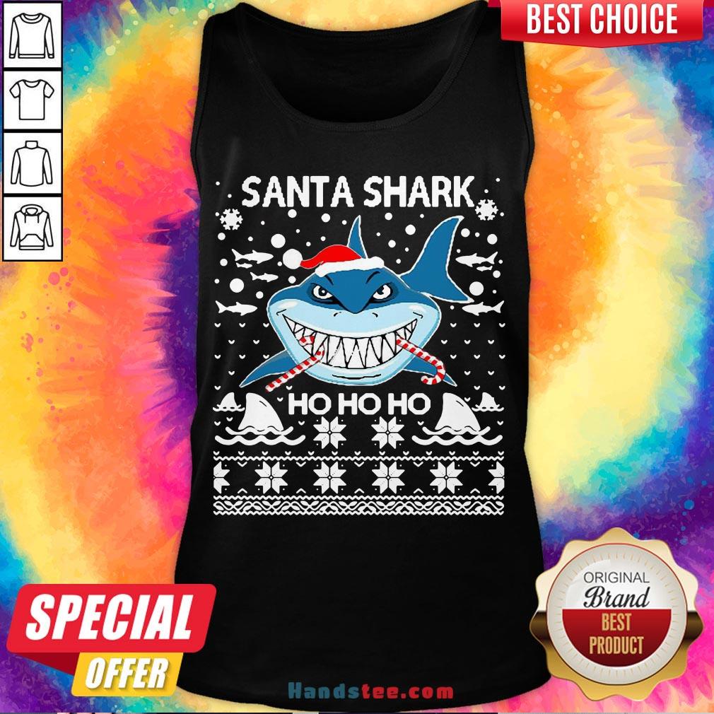 Hot Merry Christmas Santa Shark Ho Ho Ho Shirt