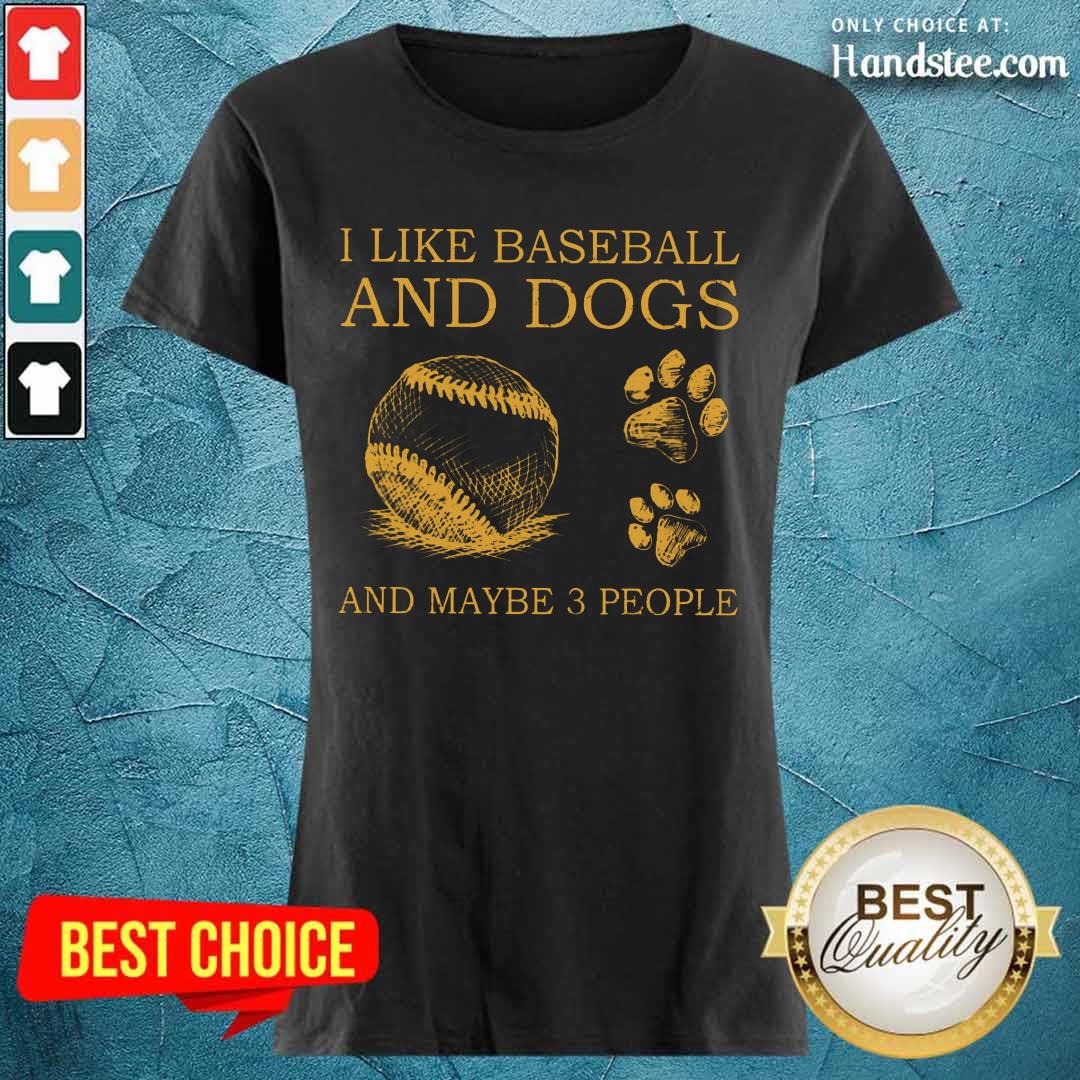 I Like Baseball And Dogs Shirt