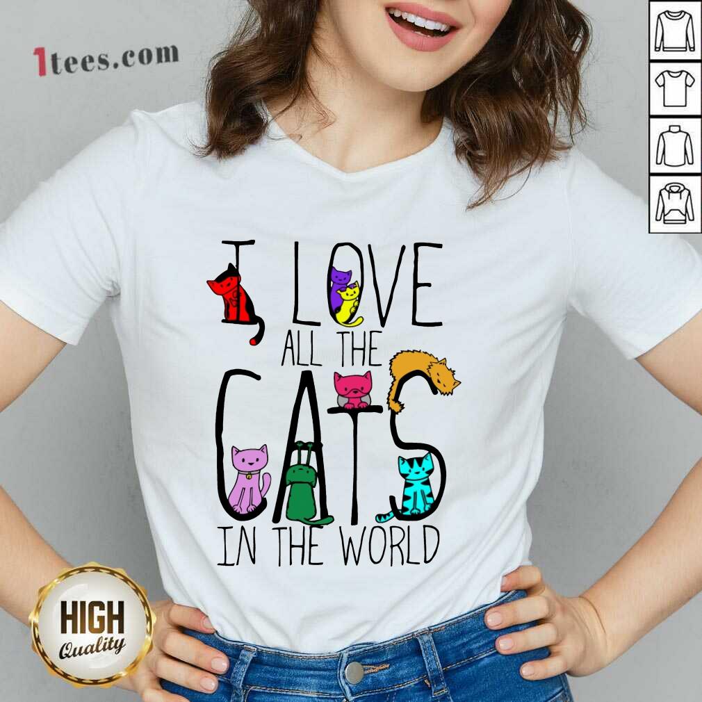 I Love All The Cats In The World Shirt