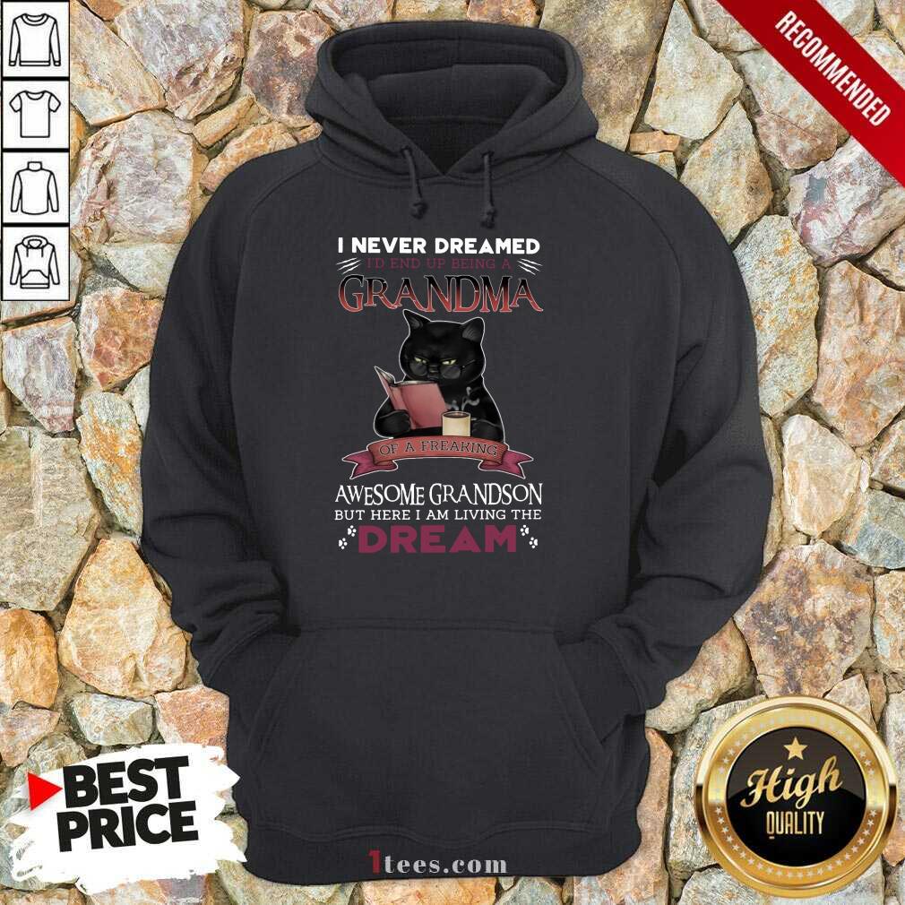 I Never Dreamed A Grandma Black Cat Shirt
