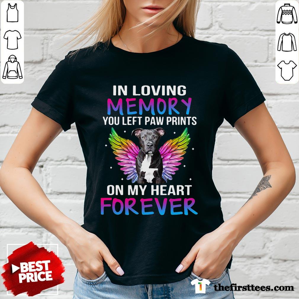 In Loving Memory You Left Paw Prints On My Heart Forever Shirt