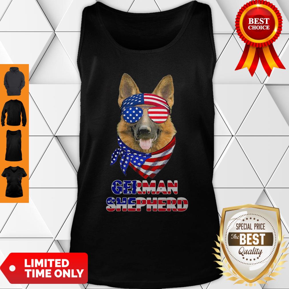 Independence Day German Shepherd Glasses America Shirt