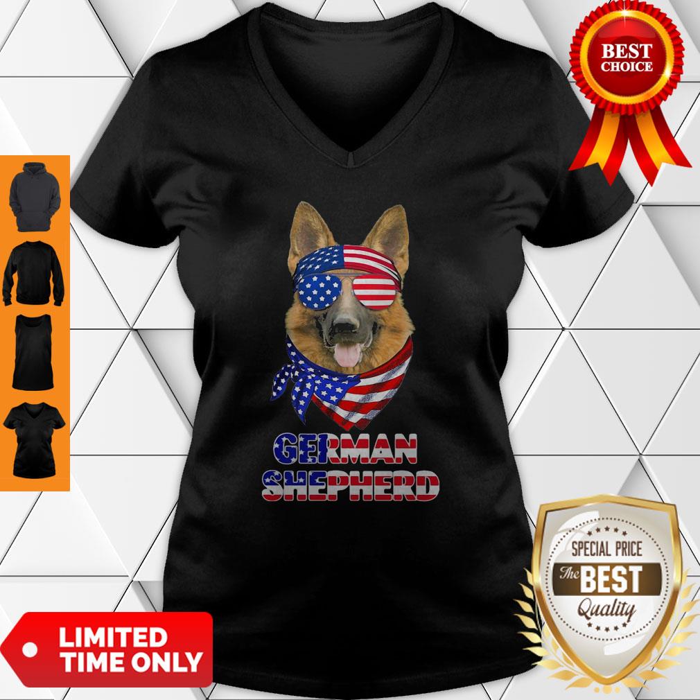 Independence Day German Shepherd Glasses America Shirt