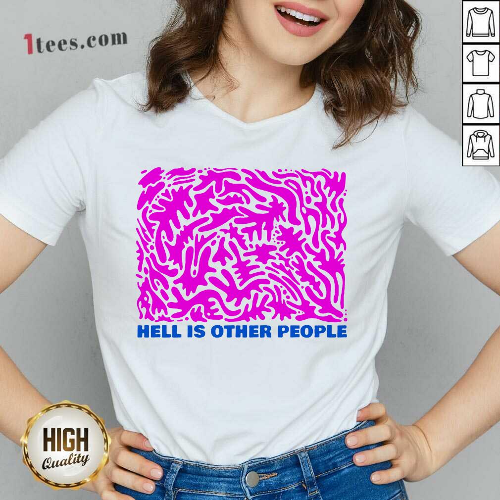 Intrigued Hell Is Other People Pink 2021 Shirt