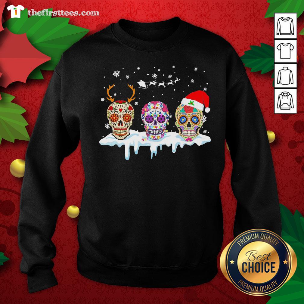Cute Sugar Skull Christmas Shirt
