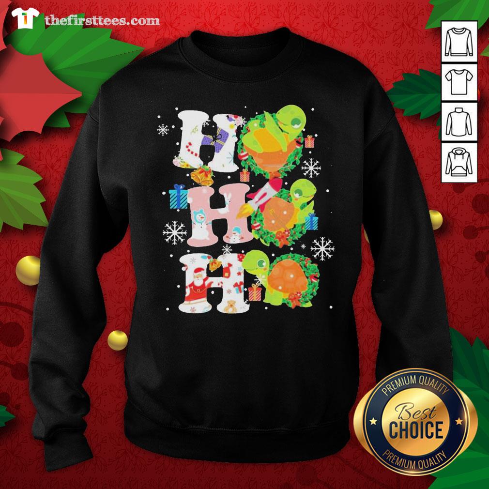 Colorful Turtles Ho Ho Ho Christmas Shirt