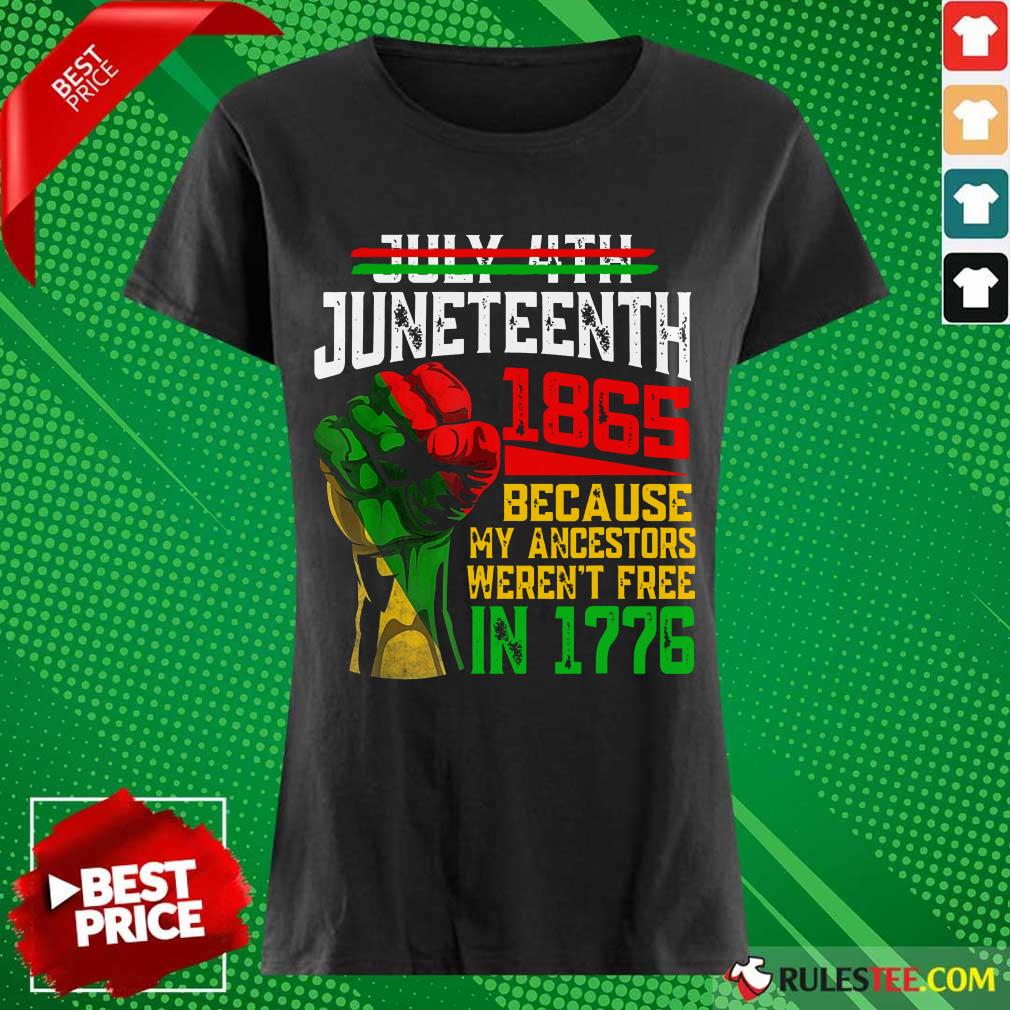 Juneteenth 1865 Were Not Free In 1776 Shirt