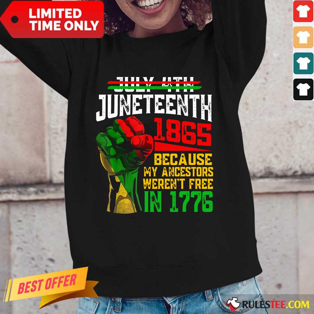 Juneteenth 1865 Were Not Free In 1776 Shirt
