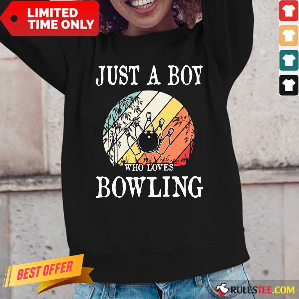 Just A Boy Who Loves Bowling Vintage Shirt