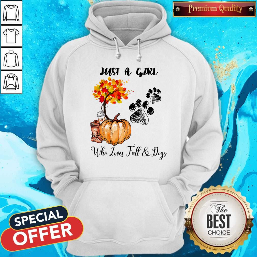 Just A Girl Who Love Fall And Dogs Autumn Pumpkin Shirt