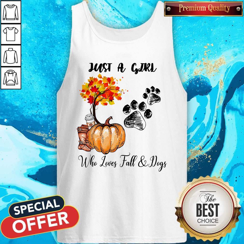 Just A Girl Who Love Fall And Dogs Autumn Pumpkin Shirt