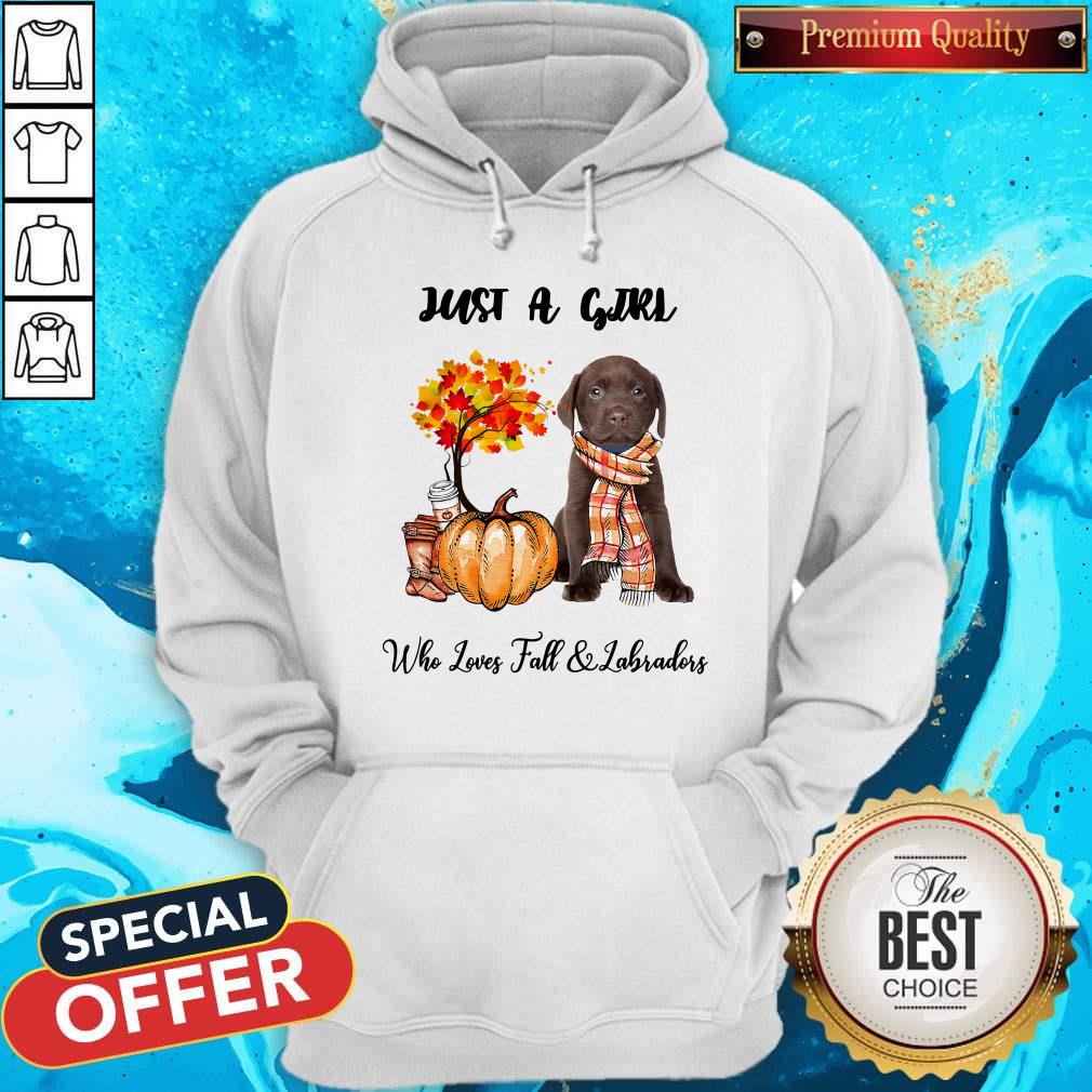 Just A Girl Who Love Fall And Labradors Autumn Pumpkin Shirt