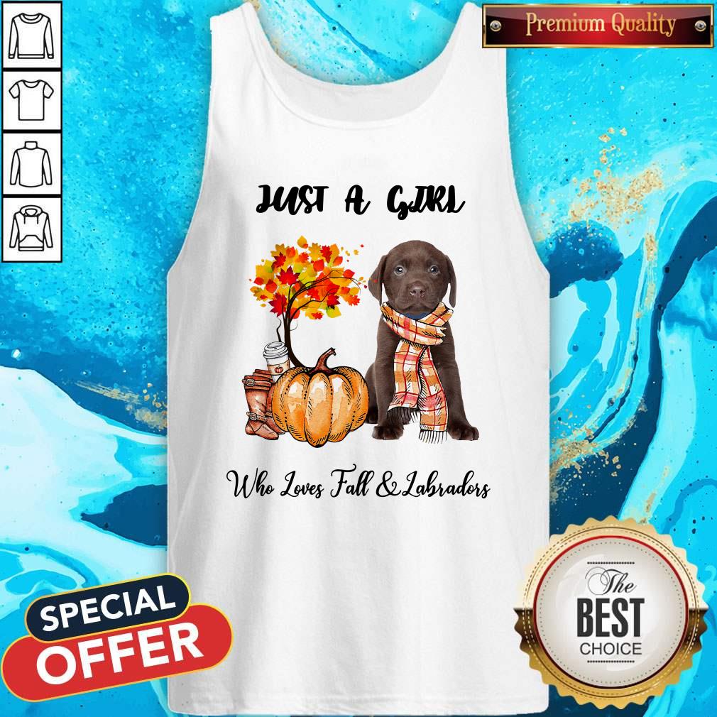 Just A Girl Who Love Fall And Labradors Autumn Pumpkin Shirt