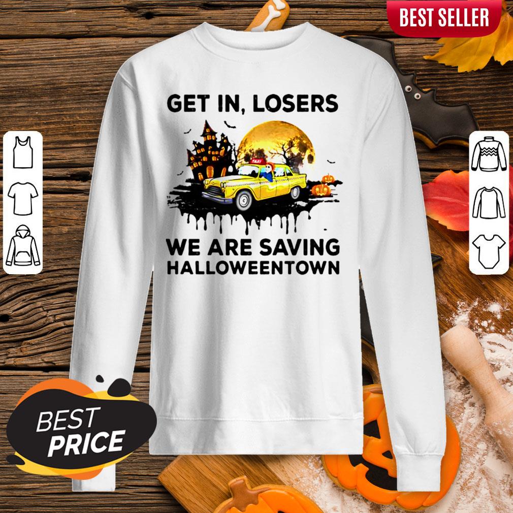 Skeleton Get In Loser We Are Saving Halloweentown Moon Halloween Shirt