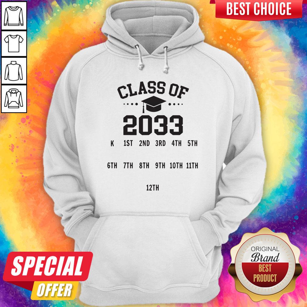 Kindergarten Class Of 2033 Grow With Me Shirt