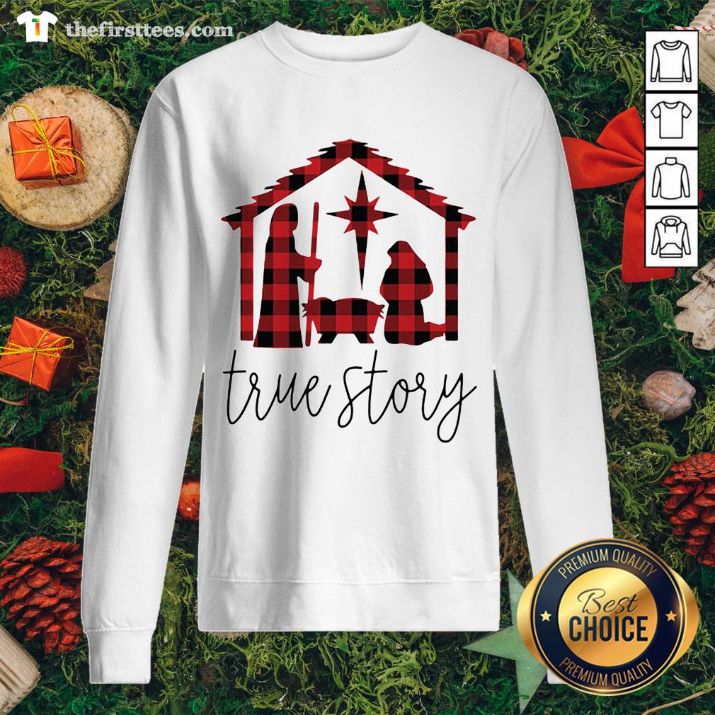 Official Plaid Jesus True Story Christmas Shirt